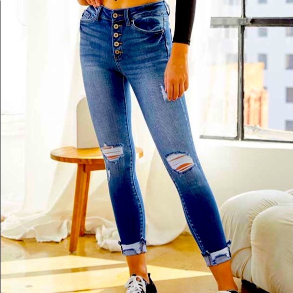 KanCan Gemma High Rise Ankle Skinny Jeans